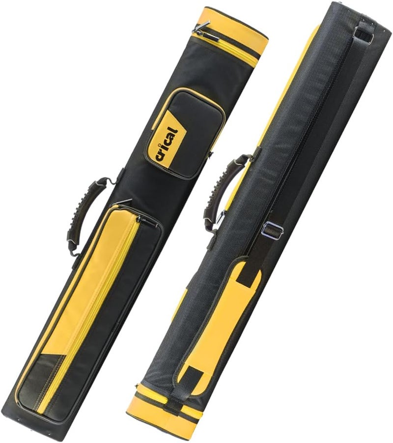 CRICAL Pool Cue Case 2x4 Hard Pool Stick Case Holds 2 Butts and 4 Shafts for Adults Billiard Cue Case with Soft Shoulder Straps - Image 1